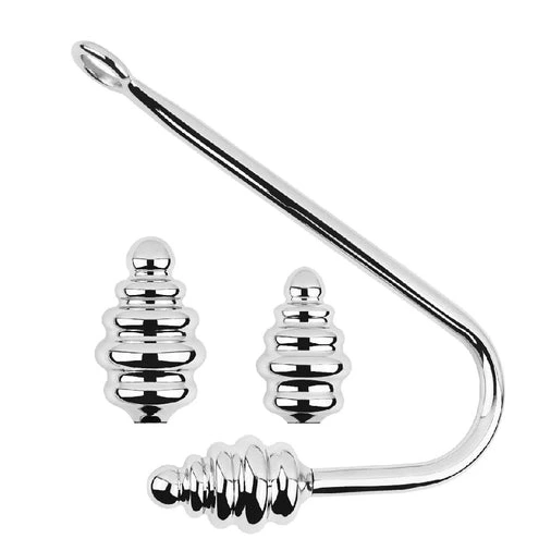 Anal Hooks Ribbed GreatBenefit Screw-in Set Anal Hook 8826 0725
